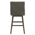 thumbnail image 5 of Kuka Home 30"H Swivel Modern Faux Leather Barstool in Gray, 5 of 11