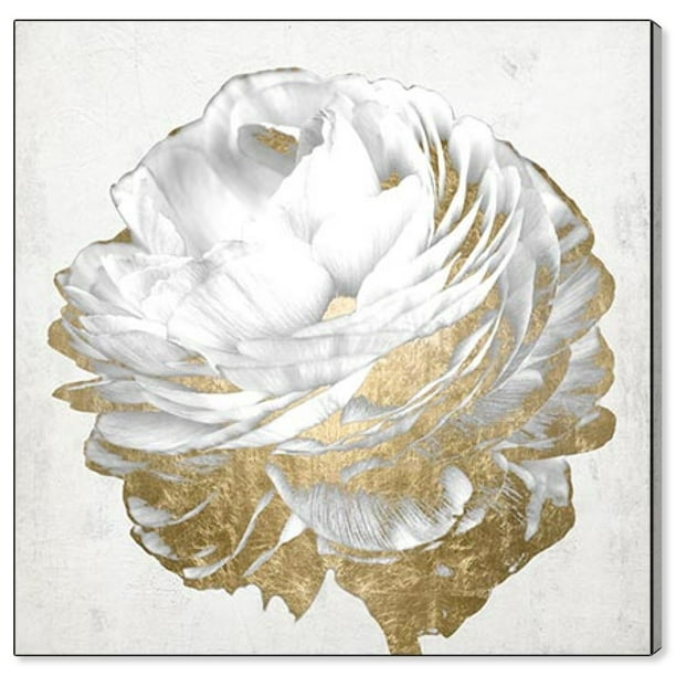 Runway Avenue Floral and Botanical Wall Art Canvas Prints 'Gold and