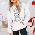 thumbnail image 2 of Girls Hoodie Valentine's Day Kids Long Sleeve Hooded Sweatshirt Valentine Theme Print Crew Neck Loose Fit White 4 Years-5 Years, 2 of 4