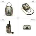 thumbnail image 4 of Leather Handbag Crossbody Bag Black Cat on A Swing, 4 of 7