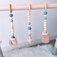 thumbnail image 1 of Wooden Beads Teether Toddler Infant Interactive Grip Teething Toy Cartoon Baby Pram Toy heqiyong LED, 1 of 2