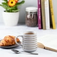 Thyme & Table Stoneware Coffee Mug, 16 fl oz, Gray Stripe