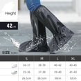 thumbnail image 3 of Funda impermeable para zapatos para botas de lluvia, color negro (1 par) $ Fundas impermeables para zapatos para botas de lluvia, cubrezapatos plegables, reutilizables y antideslizantes para mujeres, 3 of 8