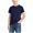 Navy, variant on hoksml Big Kids Solid Color T-Shirt Short Sleeve Round Neck Cotton Top Comfortable Casual Tee for Boys and Girls