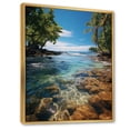 thumbnail image 2 of Designart "Tropical Paradise Beach Photo V" Nautical & Beach Floater Framed Wall Art Print, 2 of 7