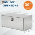 thumbnail image 4 of EDTara Lockable Aluminum Toolbox Chest, Heavy Duty Diamond Plate Storage Organizer With Keys for Trucks, Rvs, and Trailers, 4 of 6