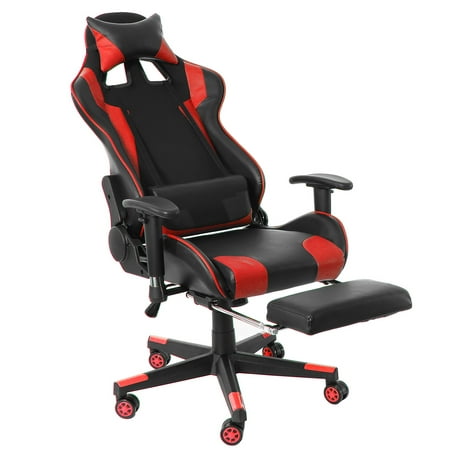 Kadell Gaming Chair Racing Style, High-Back Office Swivel Chair 90°-180° Reclining Ergonomic Chair with Footrest Headrest and Lumbar Support Kids Best