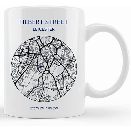 

Leicester Mug Filbert Street Map Ceramic Novelty Coffee Mug Tea Cup Gift Present For Birthday Christmas Thanksgiving Festival 11oz Sarcasm With Sayings Mug