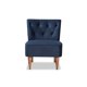 thumbnail image 2 of Baxton Studio Harmon moderno y contemporáneo de transición de tela de terciopelo azul marino tapizado y silla decorativa de madera con acabado marrón nogal Baxton Studio 1.93271E11, 2 of 2