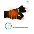 thumbnail image 6 of Deago USB Heated Gloves for Women & Men, Mitten Winter Warm Laptop Gloves, Half Hands Heated Fingerless Heating Knitting Hands Warmer Washable Design (Gray), 6 of 9