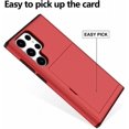 thumbnail image 3 of Galaxy S23 Ultra 5G Case with Card Holder,Galaxy S23 Ultra Wallet Case Anti-Scratch Dual Layer Hidden Pocket Case Shockproof Cover Compatible with Samsung S23 Ultra 5G-Red, 3 of 12