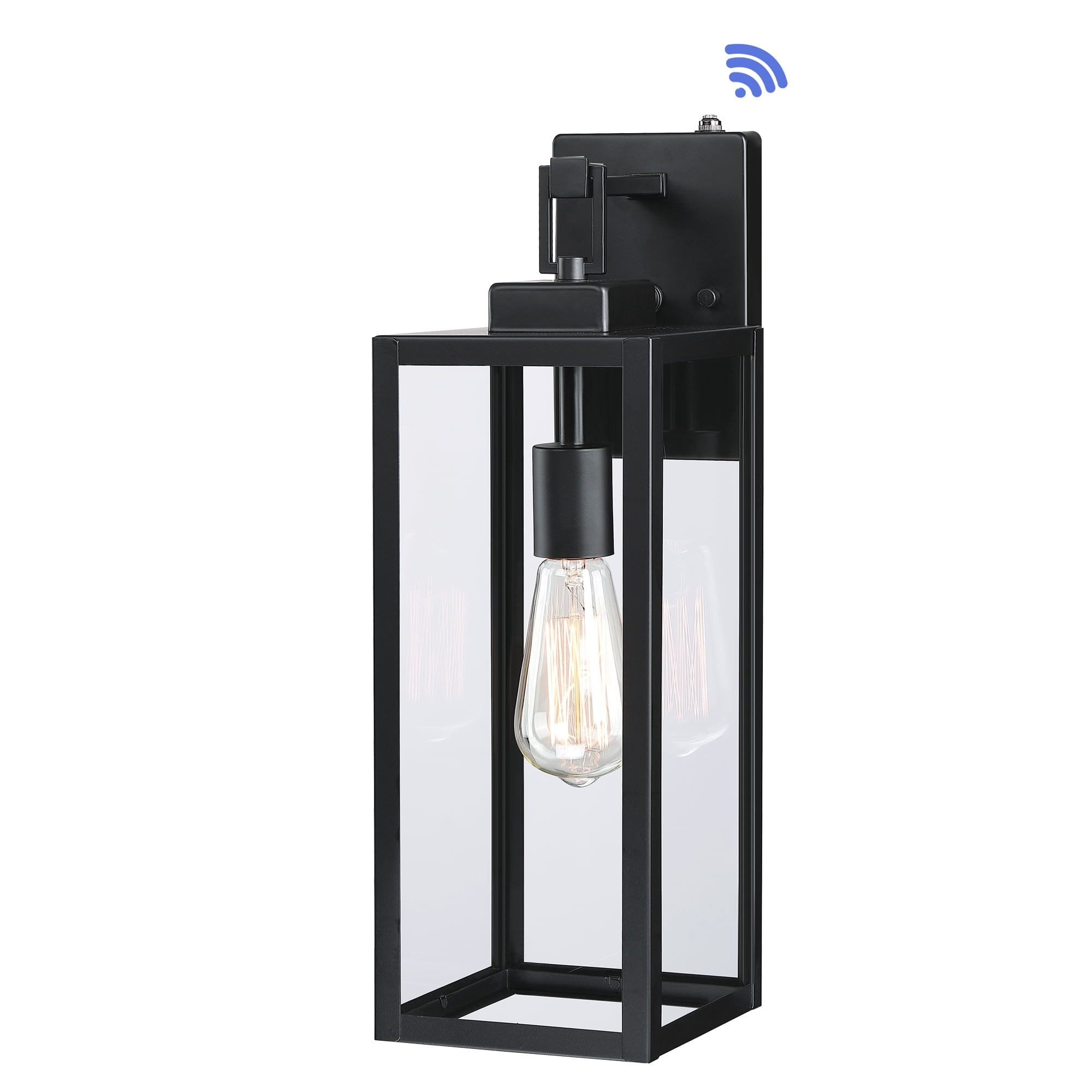18" Outdoor Wall Light Dusk to Dawn Outdoor Lighting Porch Light Fixture with Clear Glass Shade