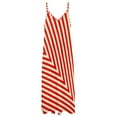 thumbnail image 6 of Red And White Striped Sleeveless Dress Loose Women's Dress Dresses Luxury Evening Dresses, 6 of 9