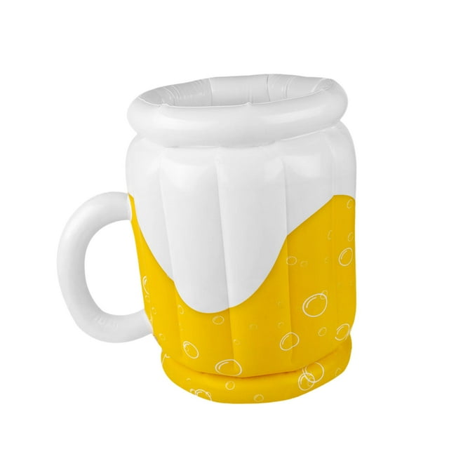 Cubo de Hielo Inflable para Enfriar Cerveza, Divertido Recipiente para Servir Bebidas con Bomba de Aire para Decoración de Fiestas de Barbacoa en El P