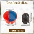 thumbnail image 2 of 80 Pcs Faucet Indicator Set 40 Pcs Plastic Hot Cold Faucet Handle Sign Buttons Faucet Replacement Parts Red Blue Water Markers with 40 Pcs Iron Screws DIY, 2 of 5