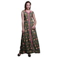 thumbnail image 1 of Bimba Robe Bohème Imprimée Maxi Décontractée Sans Manches à Col en V Fendue devant - Grande Taille, 1 of 5