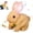Brown, variant on Hopping Bunny Toys- Easter Realistic Bunny Toy,Jump,with Sounds,Moving and Glowing Ears,Twitching Mouth and Nose, Easter Basket Stuffers Realistic Bunny Toys (Pink-1PCS)