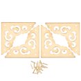 thumbnail image 1 of OUNONA 4Ud Soporte Para Esquinas De Muebles En Latón Dorado Con Acabado Y Resistente, 1 of 6