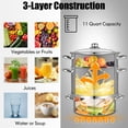 thumbnail image 4 of Vaporizador de jugos Giantex de acero inoxidable de 11 litros con tapa de vidrio, 4 of 7