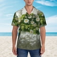 thumbnail image 2 of Sikiie Nature Hand Daisies Art Print Men's Hawaiian Shirt, Summer Beach Button Pocket Short Sleeve T-Shirt,X-Large, 2 of 7