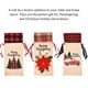 thumbnail image 4 of Ropa navideña con patrón de rejilla con cordón, manga de cerveza, de comedor, cubierta de botella de vino de lino de Año Nuevo, bolsa de Kits de decoración para fiestas Árbol de Navidad Wosthever HA068795-01, 4 of 6