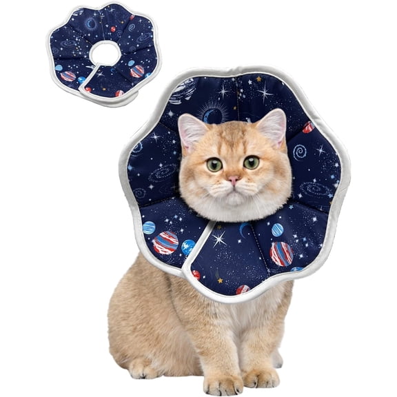 RYLZX Cute,Soft Cat Recovery Collar,Adjustable Pet Cat Cone Collar,Pet Neck Donut Protective Recovery Cone for Cat-Comfortable Lightweight Elizabethan Collar for Kitten Prevent from Lick Wound