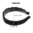thumbnail image 2 of Unique Bargains 1 Pcs 1.5 Inch Wide Synthetic Hair Braided Headband Hair Hoop for Women and women Black Brown, 2 of 7
