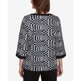 thumbnail image 5 of Alfred Dunner Womens  Houndstooth Textured Top, 5 of 6