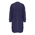 thumbnail image 6 of Womens Long Cardigans Cable Knit Chunky Cardigan Sweaters Ndbuld Women's Winter Long Sleeved Solid Color Knit Sweater Pocket Cardigan Jacket Blue XL, 6 of 8