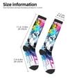 thumbnail image 2 of Pofeuu Cool Colorful Wolf Print Stockings, Adult Running Hiking Socks for Youth and Adult, 2 of 6