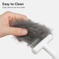 thumbnail image 3 of Cepillo para gatos de pelo largo, herramienta para quitar el pelaje y peine desenredante para quitar el pelo suelto y enmarañado, rastrillo para el cuidado de la capa inferior del gato, blanco, 3 of 5
