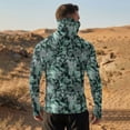 thumbnail image 6 of LTTVQM Mens Long Sleeve Shirts with Face Mask UPF 50+ Sun Protection Camo Hoodie Running Rash Guard Lightweight Hooded Shirts Workout Trendy Tops Black L, 6 of 10