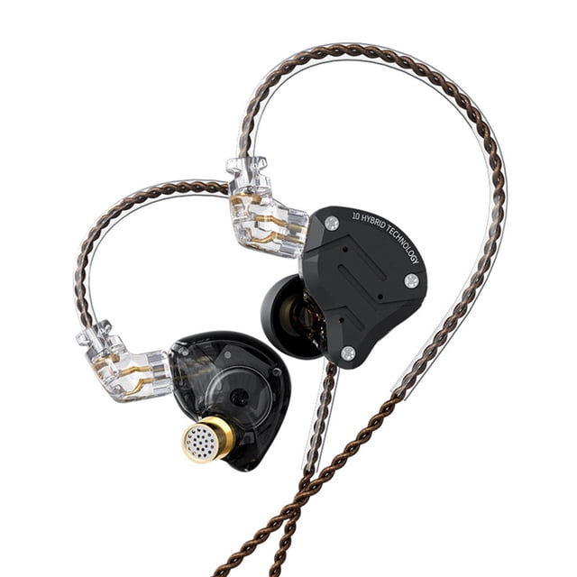 Auriculares KZ ZS10 Pro Auriculares internos con cable de 3,5 mm 1DD + 4BA Auriculares híbridos de música HiFi Auriculares deportivos Cable desmontable de 2 pines