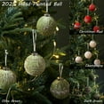 thumbnail image 6 of 12PCS Red Velvet Christmas Ornaments Balls 3.15" Vintage Christmas Tree Decorations Shatterproof Flocked Ball Velvet Xmas Tree Hanging Baubles for Xmas Trees Wedding Holiday Party Home Decor, 6 of 6