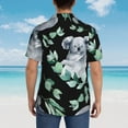 thumbnail image 6 of Daiia Cartoon Koala Bear Hawaiian Shirt for Men Gentle Cotton Regular Short Sleeve Casual-Large, 6 of 9