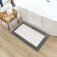thumbnail image 6 of Mohawk Counterpoint Bath Mat Soft Absorbent Quick Dry Machine Washable Non-Slip Bathroom Mat, Pewter/White, 17" x 24", 6 of 8