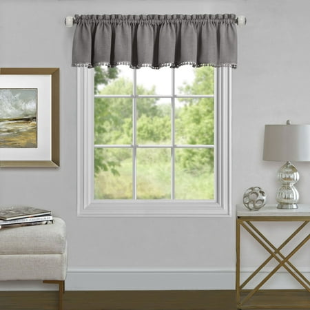 Elegance Gravy - Traditional Elegance Olivia Window Curtain Valance 52x14 - Grey