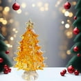 thumbnail image 5 of Yellow Crystal Christmas Tree | Glass & Resin Holiday Ornament | 6x4x4cm Desktop Decoration | Sparkling Festive Gift for Home & Office, 5 of 7