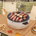 thumbnail image 4 of Portable Barbecue Grill Korean Charcoal Stove Stainless Steel Split BBQ Stove Round Non-stick Barbecue Rack For Outdoor Camping, 4 of 9