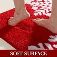 thumbnail image 4 of Christmas Bathroom Rug 36"x24", Extra Soft Absorbent Microfiber Thick Plush Fluffy Bathroom Rugs, Non-Slip Backing, Machine Washable Bath Rugs, Holiday Xmas Decor Indoor Bath Mats,Red-snow, 4 of 11