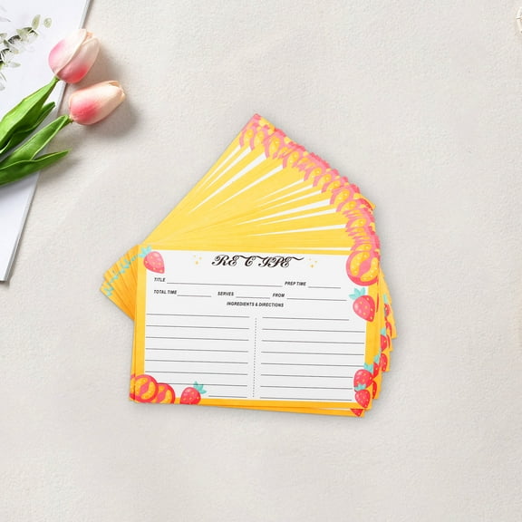 100 Pcs Recipe Cards Double Sided Recipe Card Set Portable Recipe Cards Blank Recipe Cards to Write in Your Own Recipes for Bridal Shower and Weddings 16x11cm