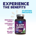 thumbnail image 5 of 5-HTP Supplement - 5-HTP 200mg Per Serving - Extra Strength 5HTP (5-Hydroxytryptophan) Griffonia Simplicifolia - Supports Restful Sleep, Natural Calm & Brain Health - Bottled in USA - 120 Capsules, 5 of 9