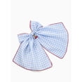 thumbnail image 3 of Way to Celebrate Americana Blue Gingham Cherry Charm Bow, 3 of 4