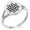 Silver, variant on Stainless Steel Holy Magic Rune Minimalist Oval Top Polished Statement Signet Ring