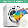 thumbnail image 6 of Colorful Rainbow Tie Dye Spiral Pattern Square Tablecloth,Waterproof Square Table Cover,Wipeable Spillproof Washable Table Cover for Home Kitchen Party Decor 60"x60"(152x152cm), 6 of 6