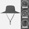 thumbnail image 3 of ZOORON Boonie Hat UPF 50+ Cooling Sun Hat for Men and Women,Wide Brim Bucket Hats with UV Protection for Safari Hiking Beach, 3 of 7