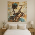 thumbnail image 2 of Jazz & Blues Heritage Wall Tapestry for Bedroom by DC | African American Tapestry Wall Hanging & Aesthetic Decor for Dorm, Living Room, Picnic & Home | 36"x48", 2 of 7