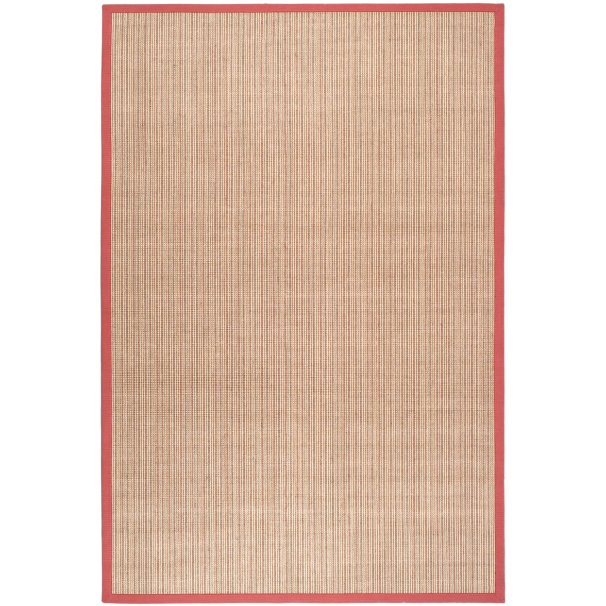 SAFAVIEH Natural Fiber Aspen Striped Sisal Runner Rug, Rust, 2' x 8'