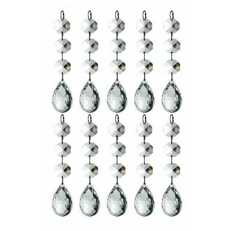 

Ana 10pcs Crystal Beads Chandelier Garland Hanging Wedding Curtains Party Decoration