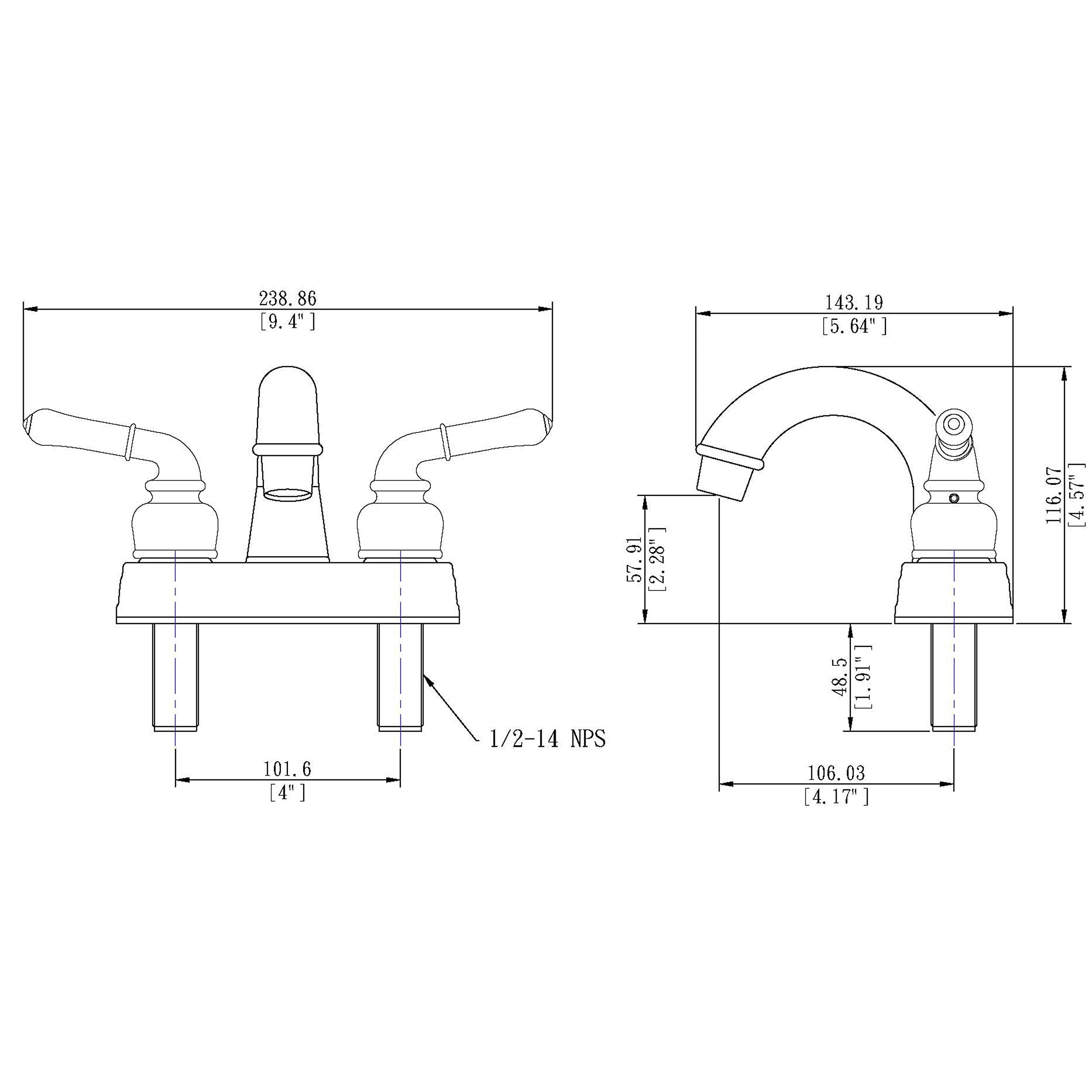 builders shoppe centerset bathroom faucet
